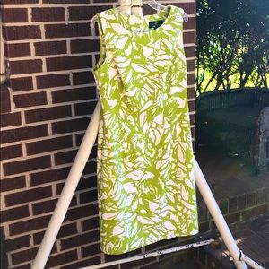 VINTAGE 90’s lime green and white tailored dress!